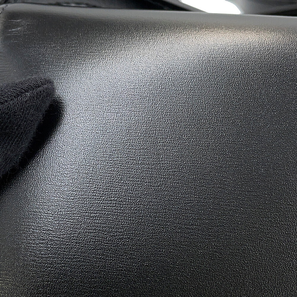 Celine Triomphe Teen Buzas Shoulder Bag Leather Black - Picture 8 of 12